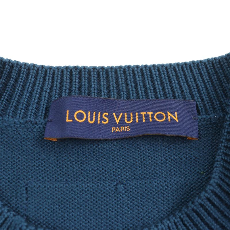 Louis Vuitton 22AW Hnn02w 100% Wool LV Logo Embroidery Bi-color High Gauge