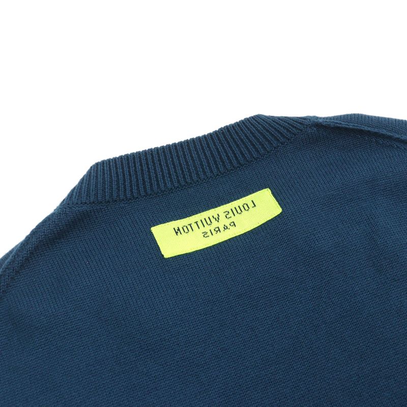 Louis Vuitton 22AW Hnn02w 100% Wool LV Logo Embroidery Bi-color High Gauge