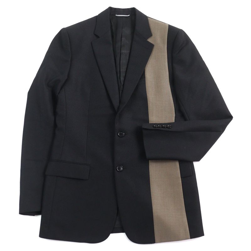 DIOR Homme 933c210a4441 Mohair Blend Front Two Tone Bicolor Single Tailored