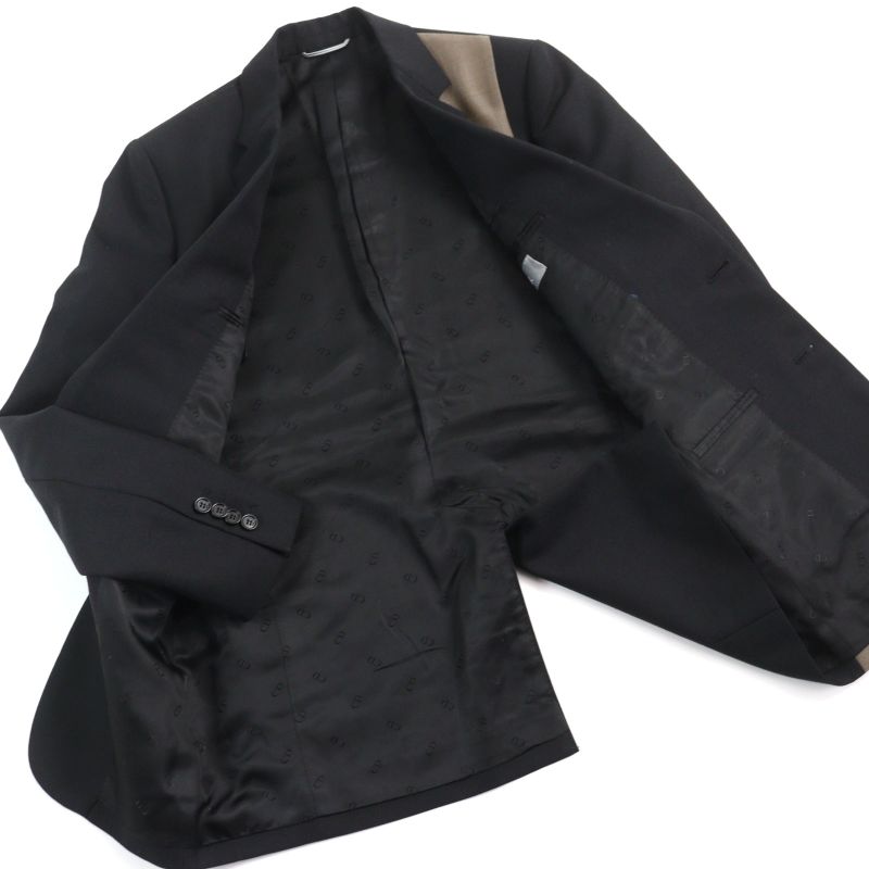 DIOR Homme 933c210a4441 Mohair Blend Front Two Tone Bicolor Single Tailored