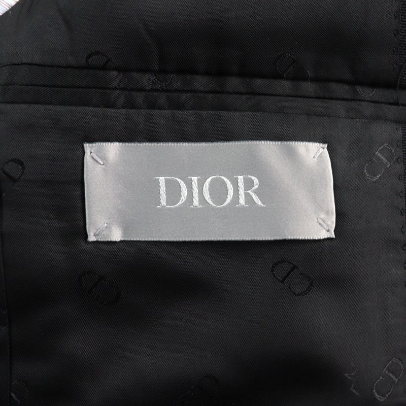 DIOR Homme 933c210a4441 Mohair Blend Front Two Tone Bicolor Single Tailored