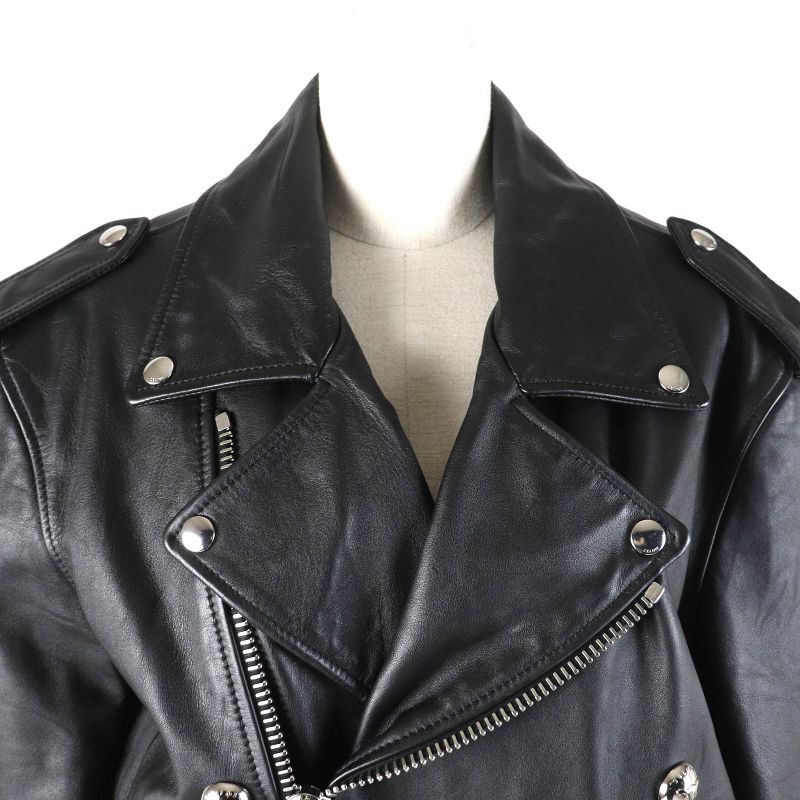 Celine 2eg91599e Loose Biker Jacket Loose Biker Jacket Triomphe Logo Button