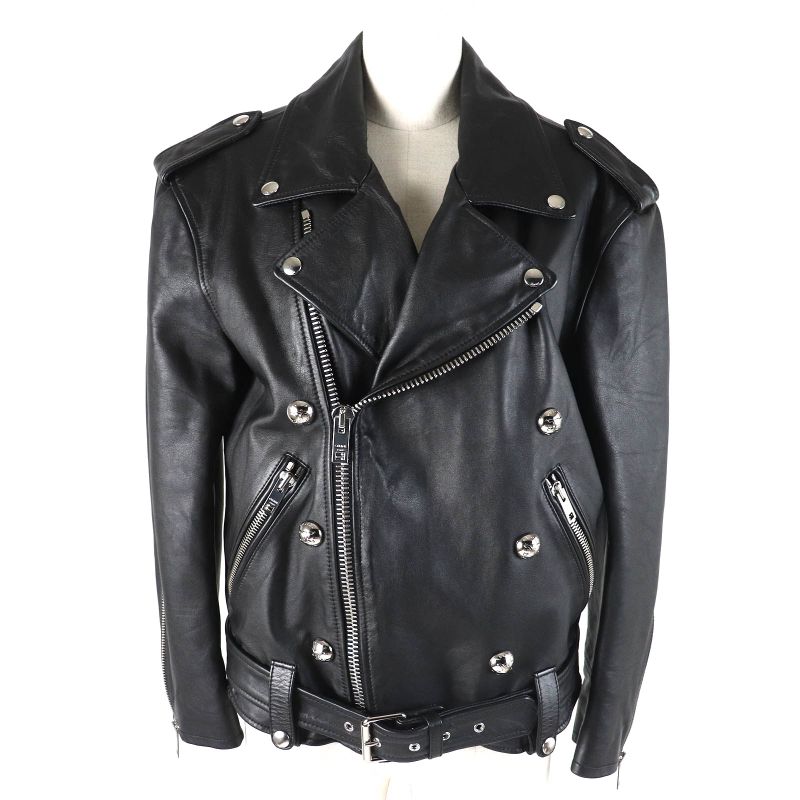 Celine 2eg91599e Loose Biker Jacket Loose Biker Jacket Triomphe Logo Button