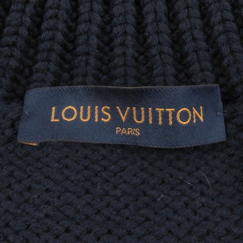 Louis Vuitton 20AW 100% Wool Virgil Abloh LV Logo Intarsia Button Knit Jacket