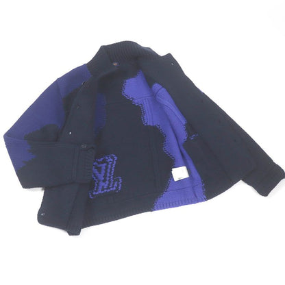 Louis Vuitton 20AW 100% Wool Virgil Abloh LV Logo Intarsia Button Knit Jacket