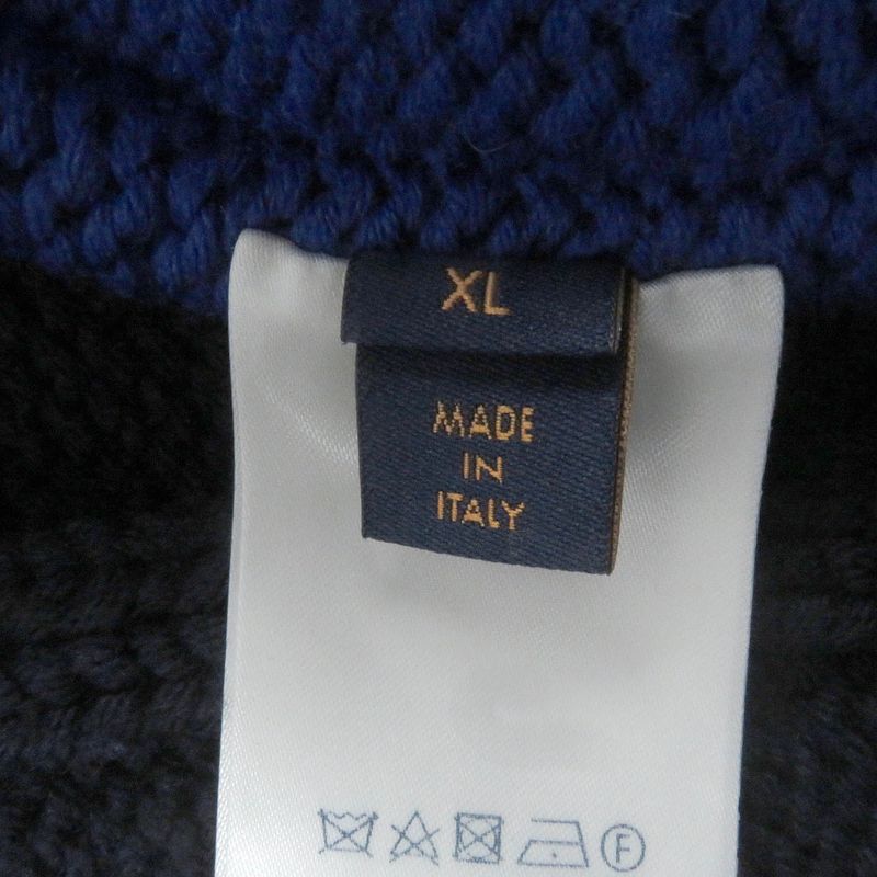 Louis Vuitton 20AW 100% Wool Virgil Abloh LV Logo Intarsia Button Knit Jacket