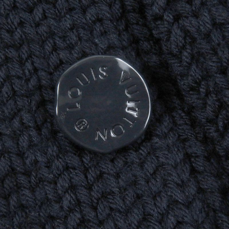 Louis Vuitton 20AW 100% Wool Virgil Abloh LV Logo Intarsia Button Knit Jacket