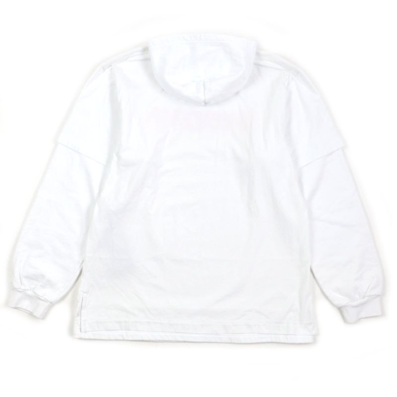 Balenciaga 22SS 681029 Graphic Logo Layered Design Oversized Pullover Hoodie