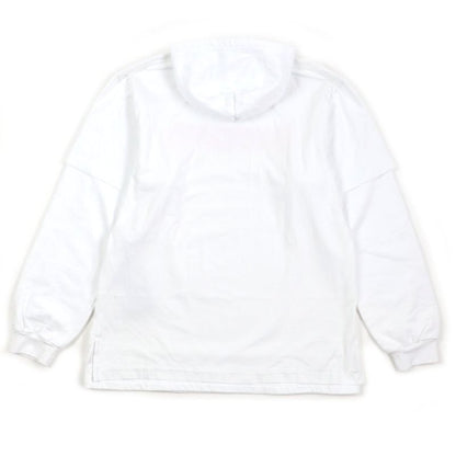 Balenciaga 22SS 681029 Graphic Logo Layered Design Oversized Pullover Hoodie