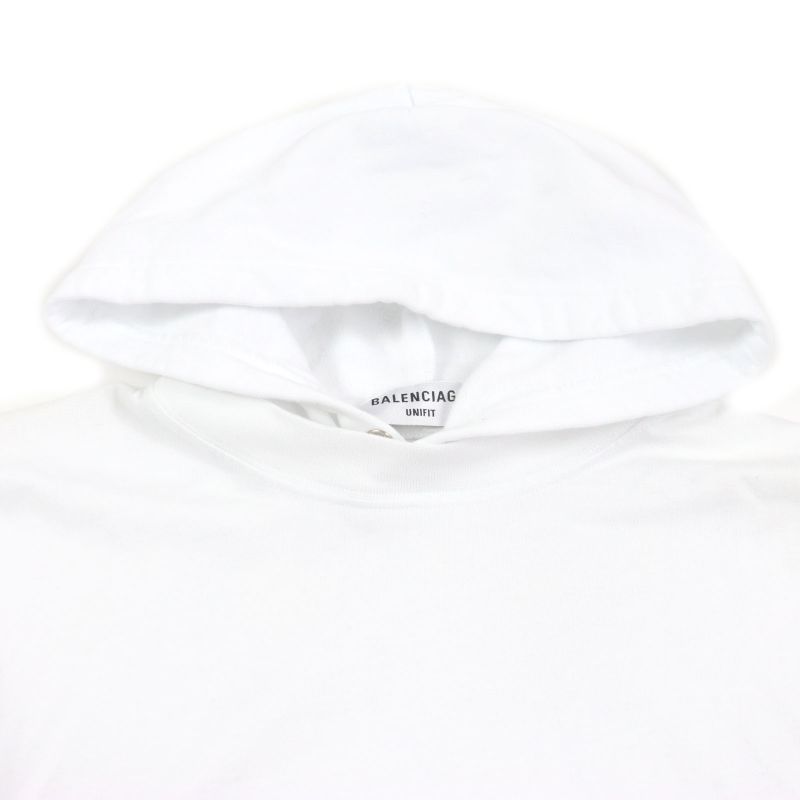 Balenciaga 22SS 681029 Graphic Logo Layered Design Oversized Pullover Hoodie