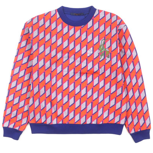  Louis Vuitton 22AW Diamond Damier Crewneck Sweatshirt Knit Multi L Made In