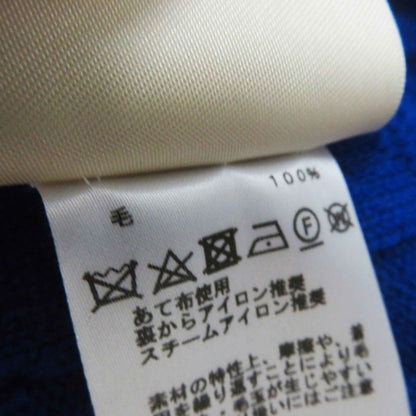 Hermes 24AW 4e2611d3 Virgin Wool Blue Ocean H Pattern Long Sleeve Knit