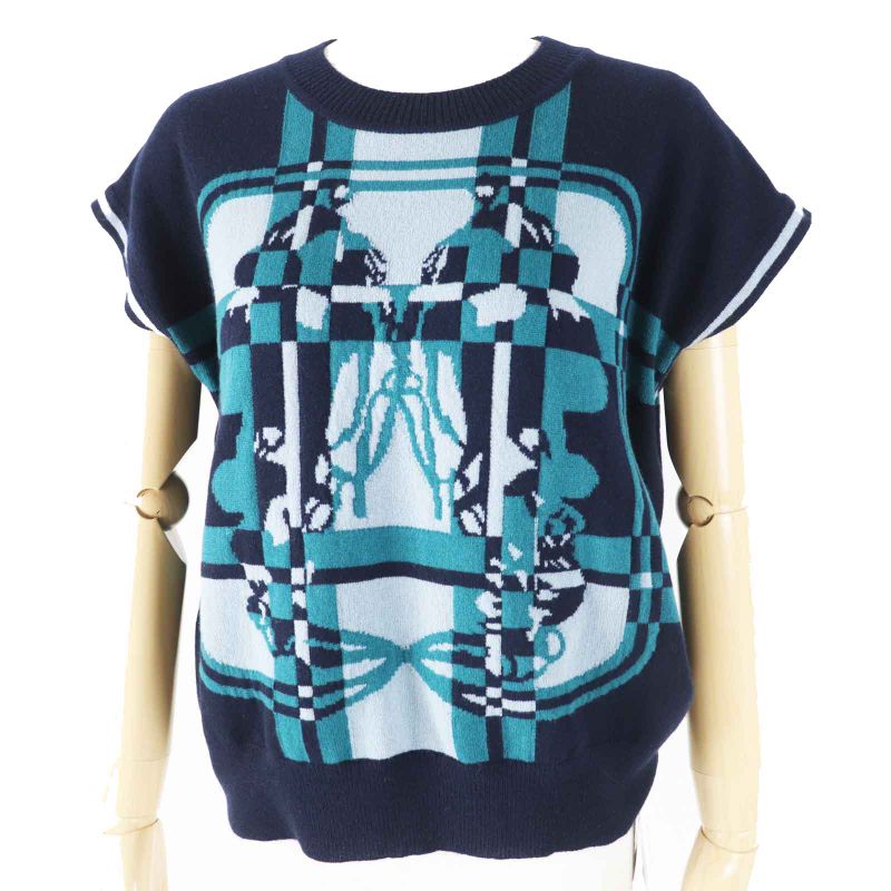 Hermes 23AW 3h2608dd Brides De GALA Tartan Ceremonial Maitre D'hote 100%