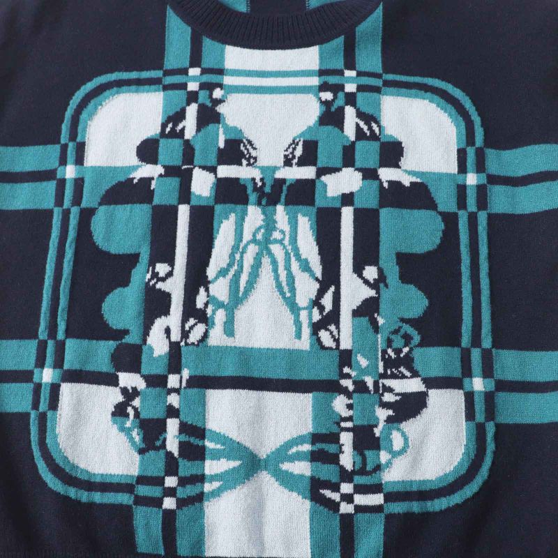 Hermes 23AW 3h2608dd Brides De GALA Tartan Ceremonial Maitre D'hote 100%