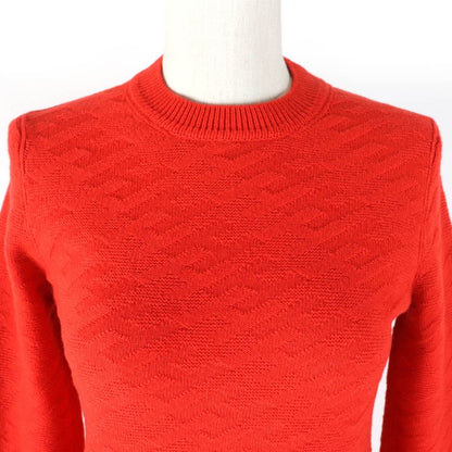 Hermes 22AW 2e2624de 100% Wool H Pattern Crew Neck Long Sleeves Knit Sweater