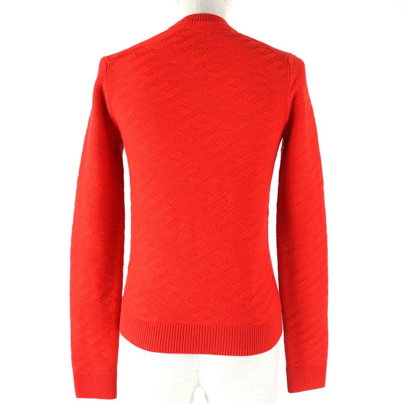 Hermes 22AW 2e2624de 100% Wool H Pattern Crew Neck Long Sleeves Knit Sweater