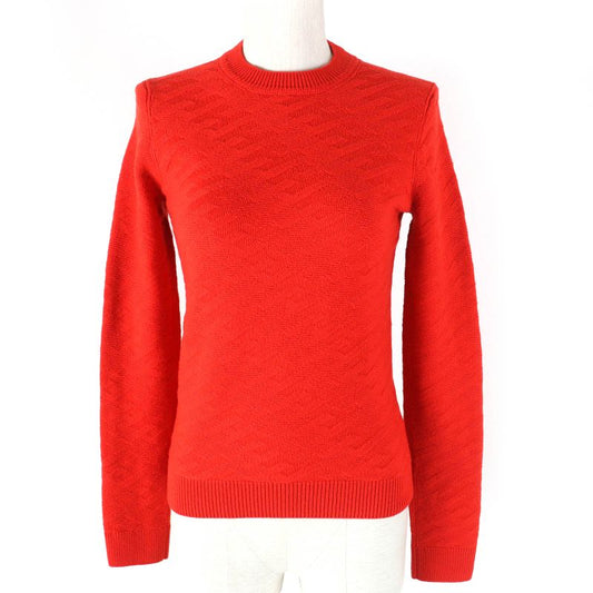 Hermes 22AW 2e2624de 100% Wool H Pattern Crew Neck Long Sleeves Knit Sweater