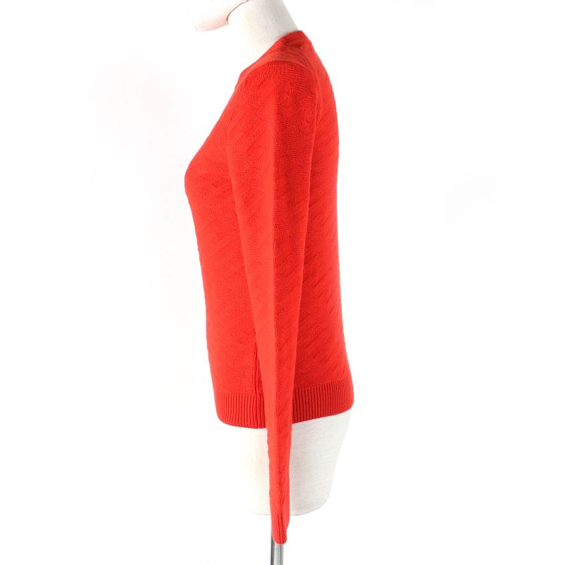 Hermes 22AW 2e2624de 100% Wool H Pattern Crew Neck Long Sleeves Knit Sweater