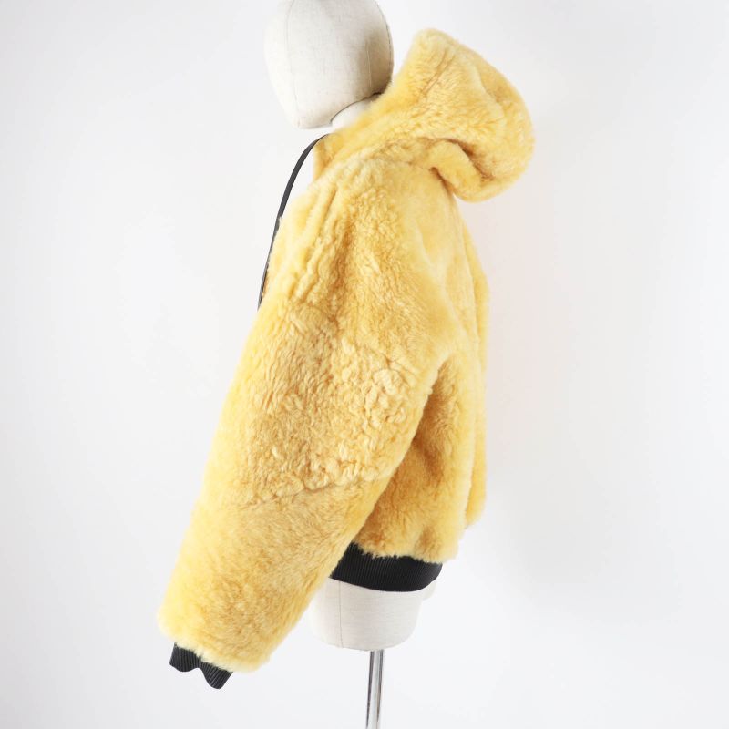 Louis Vuitton Fjlj12xkn Sheepskin Monogram Reversible Hooded Mouton Jacket