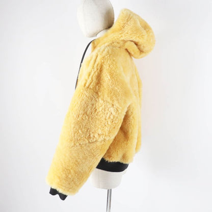 Louis Vuitton Fjlj12xkn Sheepskin Monogram Reversible Hooded Mouton Jacket