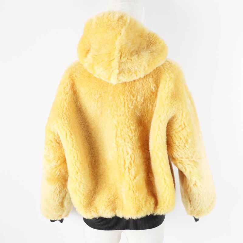 Louis Vuitton Fjlj12xkn Sheepskin Monogram Reversible Hooded Mouton Jacket