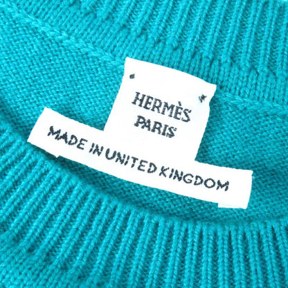 Hermes 24SS 4e2600d1 100% Cashmere Circle Logo Hardware Short Sleeve Knit