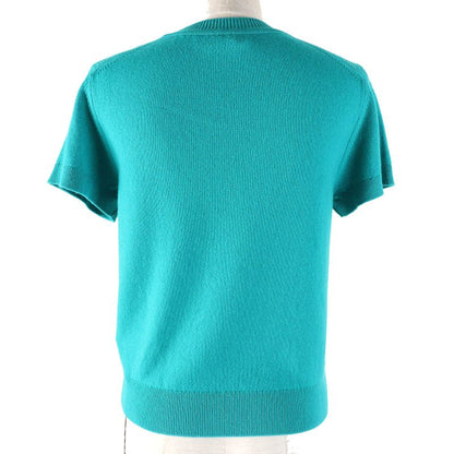 Hermes 24SS 4e2600d1 100% Cashmere Circle Logo Hardware Short Sleeve Knit