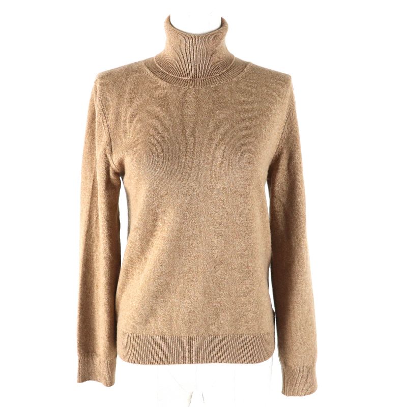 Celine 2ae27317t 100% Cashmere Triomphe Embroidered Turtleneck Long Sleeve Knit