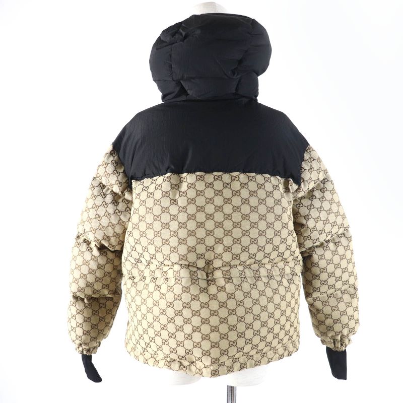 Gucci 761698 GG Canvas Bomber Jacket Current 2WAY Down Jacket Beige 36 With