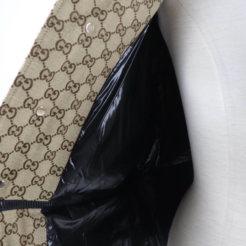 Gucci 761698 GG Canvas Bomber Jacket Current 2WAY Down Jacket Beige 36 With