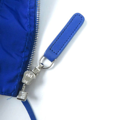 CHANEL P43217v32222 Coco Mark Big Turn Lock Hooded Zip Up Jacket Blouson Blue