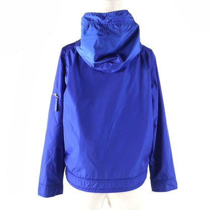 CHANEL P43217v32222 Coco Mark Big Turn Lock Hooded Zip Up Jacket Blouson Blue