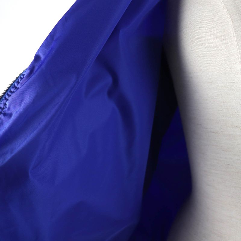 CHANEL P43217v32222 Coco Mark Big Turn Lock Hooded Zip Up Jacket Blouson Blue