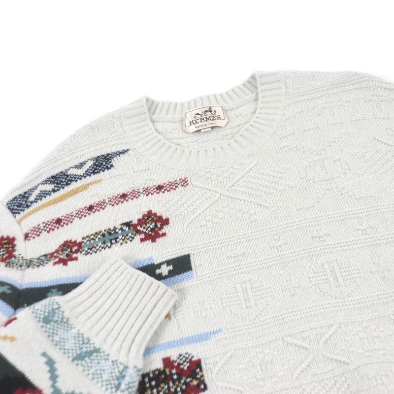 Hermes 23AW Couleurs En Cours Couleurs En Cours Cashmere Blend Chimayo Nordic