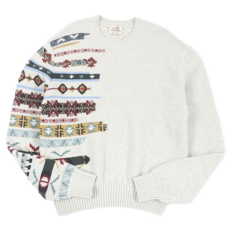 Hermes 23AW Couleurs En Cours Couleurs En Cours Cashmere Blend Chimayo Nordic