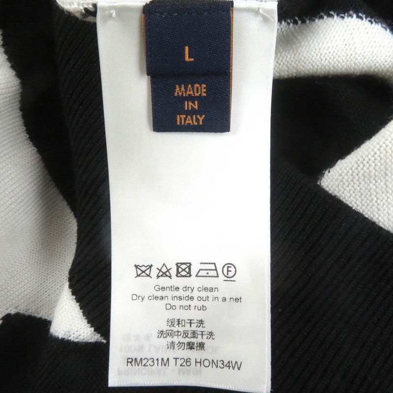 Louis Vuitton 23SS 1aau2y 100% Wool LV Abstract Houndstooth LV Logo Hardware