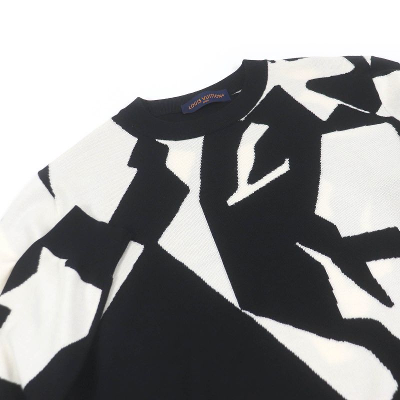 Louis Vuitton 23SS 1aau2y 100% Wool LV Abstract Houndstooth LV Logo Hardware