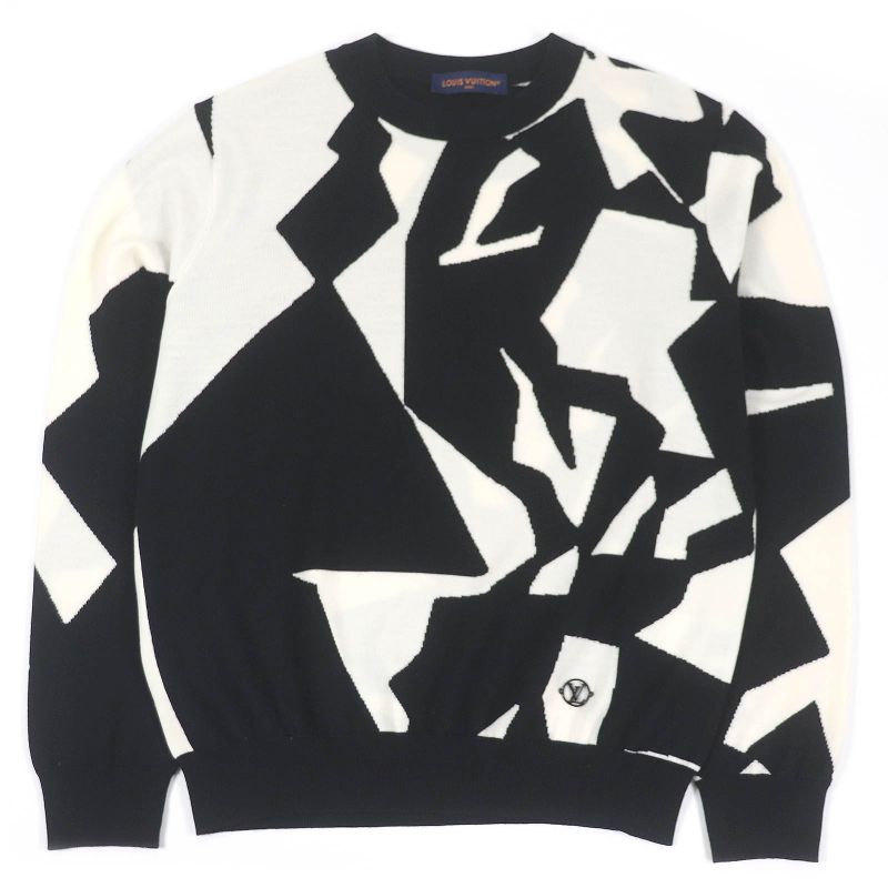 Louis Vuitton 23SS 1aau2y 100% Wool LV Abstract Houndstooth LV Logo Hardware