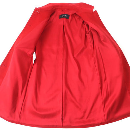 Gucci 406947 Zfw04 Wool Angora Logo Button Stencil Collar Coat Red 38 Made In