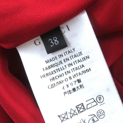 Gucci 406947 Zfw04 Wool Angora Logo Button Stencil Collar Coat Red 38 Made In