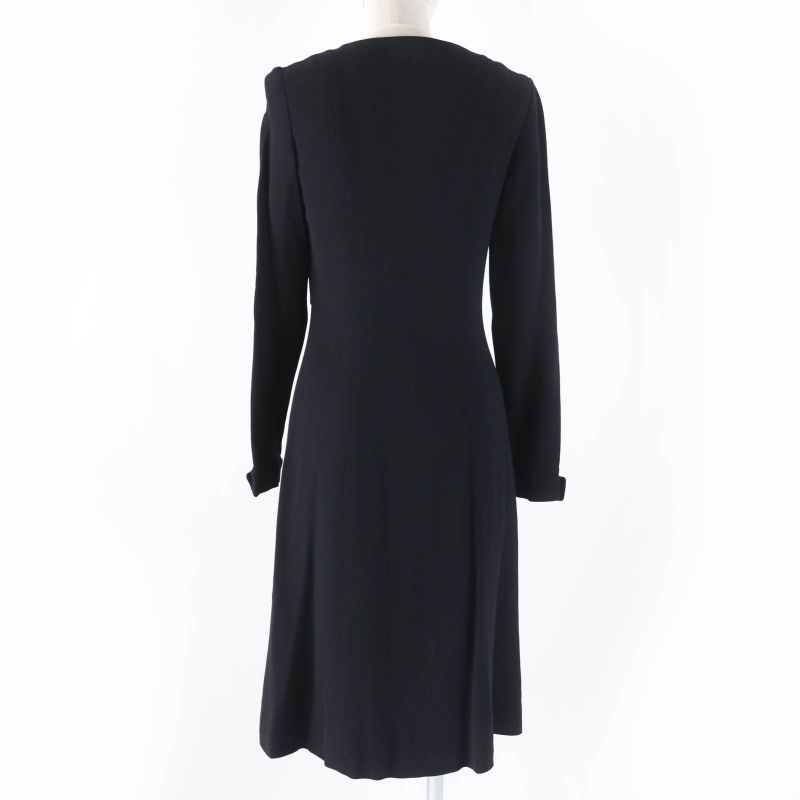 CHANEL Vintage 96A P08207v04917 100% Wool Coco Mark Button Logo Hardware Long