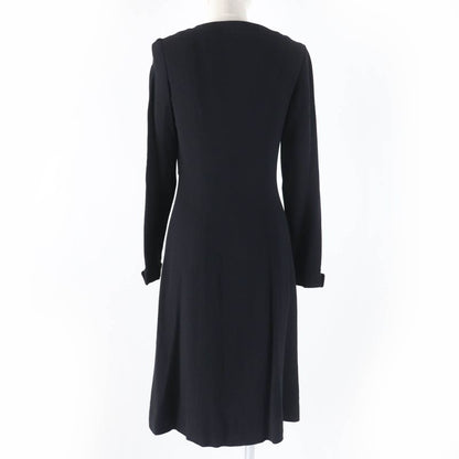 CHANEL Vintage 96A P08207v04917 100% Wool Coco Mark Button Logo Hardware Long