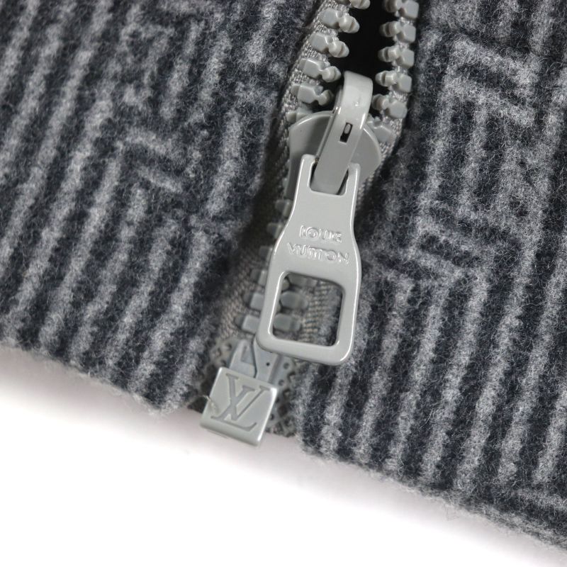  Louis Vuitton 2023 Hob52e Monogram Stripe Logo Embroidery Zip-up Reversible