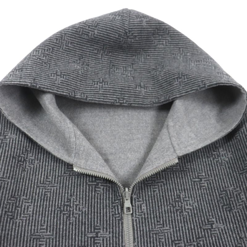  Louis Vuitton 2023 Hob52e Monogram Stripe Logo Embroidery Zip-up Reversible