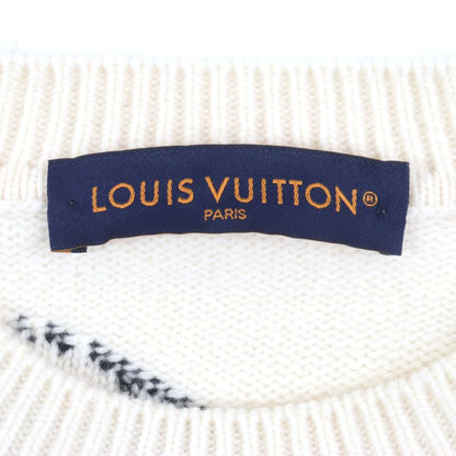 Louis Vuitton 23SS Hon63w LV Puzzle 100% Wool Logo Hardware Crew Neck Jacquard
