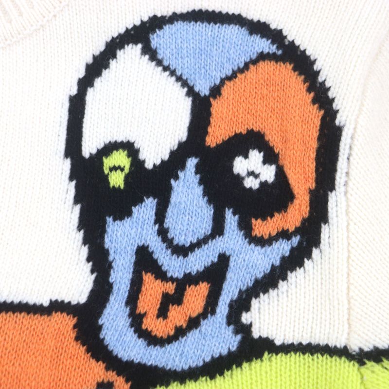 Louis Vuitton 23SS Hon63w LV Puzzle 100% Wool Logo Hardware Crew Neck Jacquard