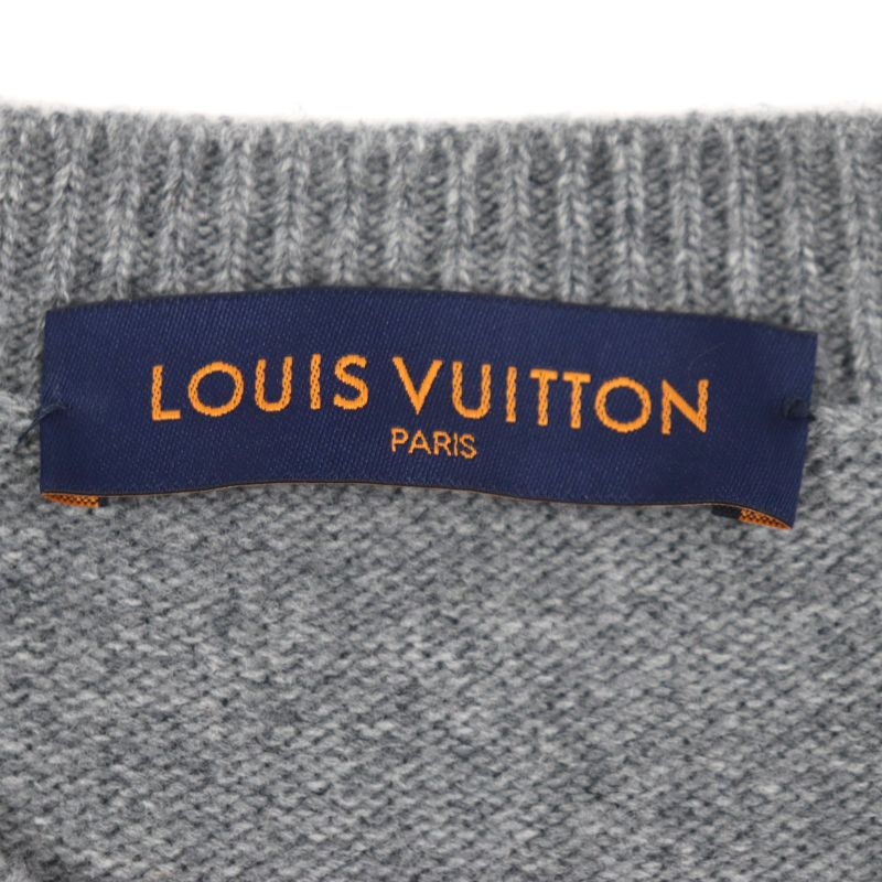  Louis Vuitton 22SS Hmn77w Amen Break 100% Wool Taiga Intarsia Crew Neck