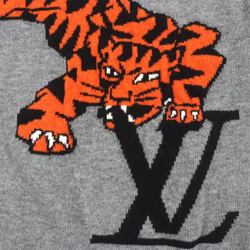  Louis Vuitton 22SS Hmn77w Amen Break 100% Wool Taiga Intarsia Crew Neck