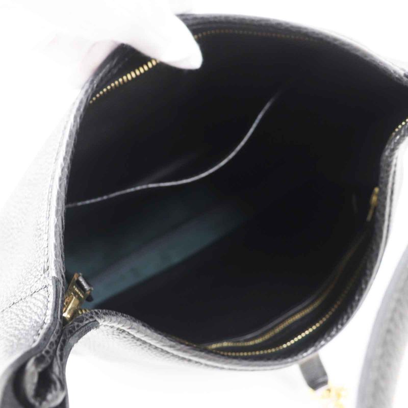 Hermes Trim 31 Gold Hardware Togo Shoulder Bag Black G Engraved French Ladies