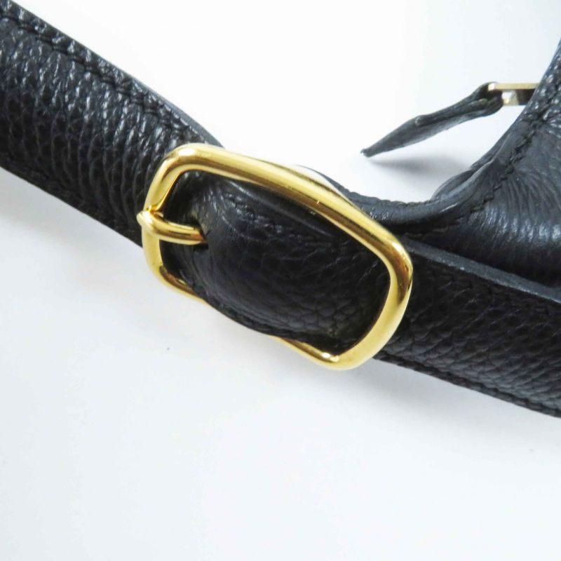 Hermes Trim 31 Gold Hardware Togo Shoulder Bag Black G Engraved French Ladies